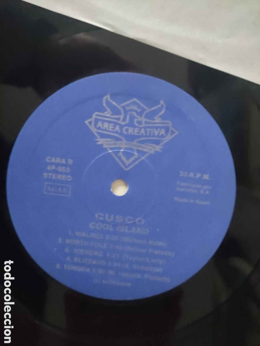 Discos de vinilo: Cusco &ndash; Cool Island - Area Creativa &ndash; 4P-053 - 1991 - Foto 7