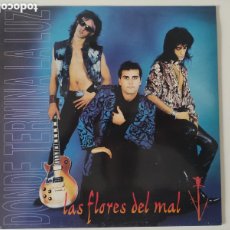 Discos de vinilo: LAS FLORES DEL MAL – DONDE TERMINA EL MAL - AREA CREATIVA – 9P-038 - 1991