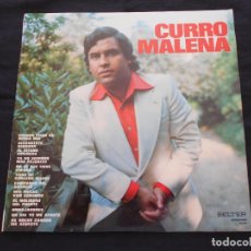 Discos de vinilo: LP CURRO MALENA // SOLEA, BULERIAS, TANGOS, BAMBERAS, MARTINETE, SEGUIRIYAS, CARACOLES, MALAGUEÑA. Lote 363738570