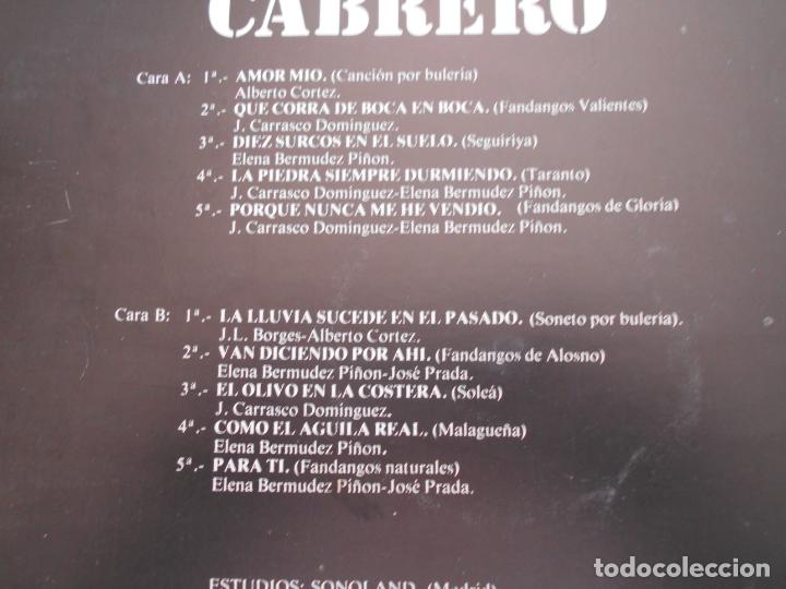 Discos de vinilo: LP EL CABRERO - QUE CORRA DE BOCA EN BOCA - Foto 3