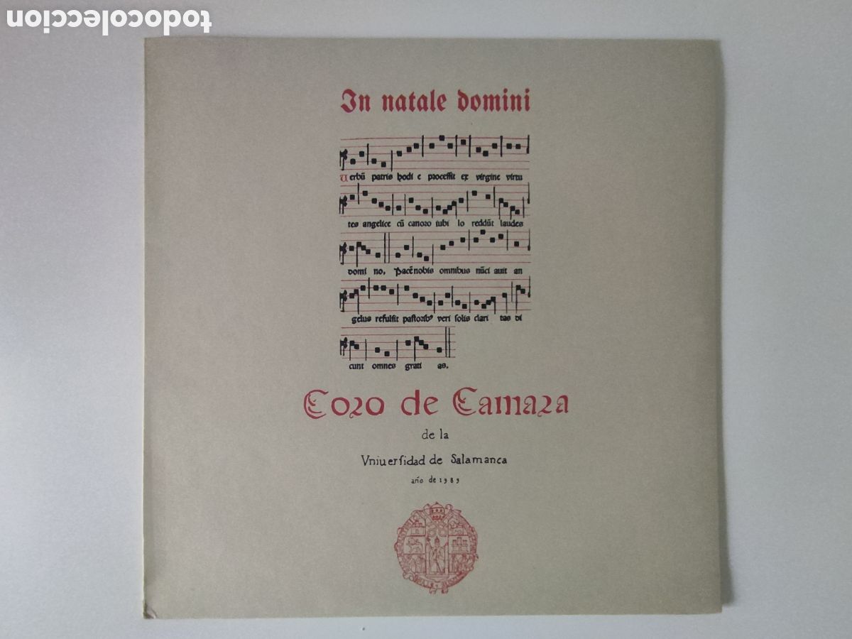 Disques de vinyle: Coro de C&aacute;mara de la Universidad de Salamanca &ndash; In Natale Domini - RNE &ndash; E4M-4002