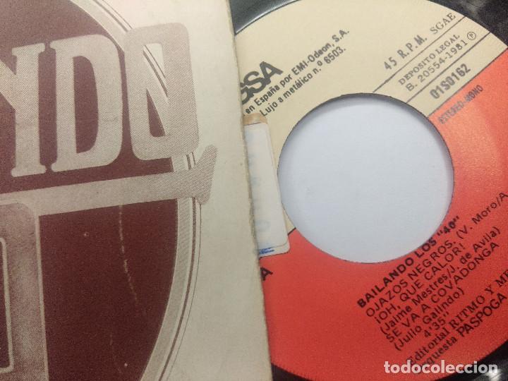 Discos de vinilo: ORQUESTA PASPOGA/BAILANDO LOS 40/SINGLE. - Foto 2
