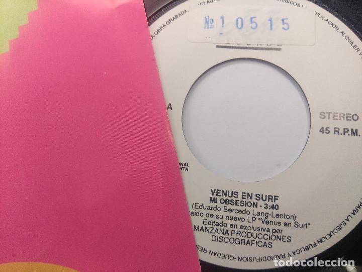 Discos de vinilo: VENUS EN SURF/MI OBSESION/SINGLE PROMOCIONAL. - Foto 2