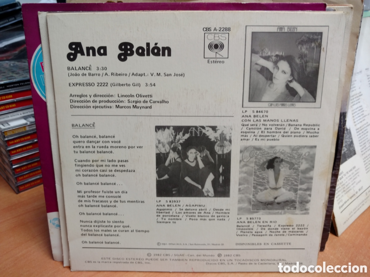 Discos de vinilo: Ana Bel&eacute;n - Balanc&ecirc; (7&rdquo;, Single) - Foto 2