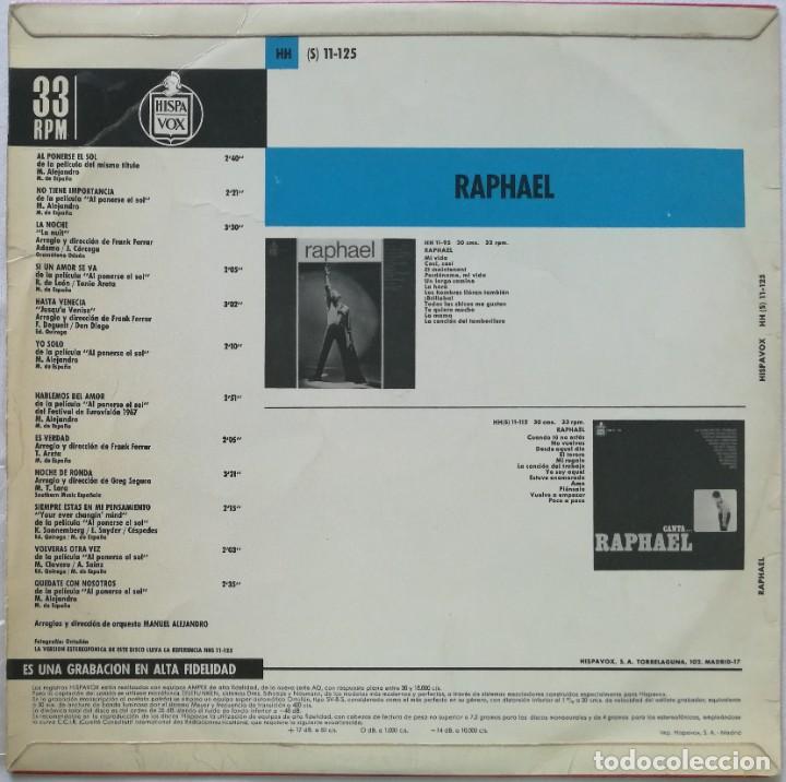 Discos de vinilo: Raphael, Raphael, Hispavox HH 11-125 - Foto 2