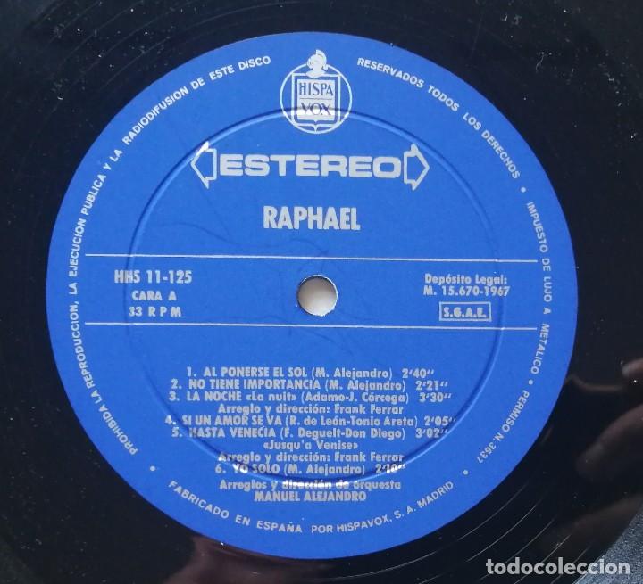 Discos de vinilo: Raphael, Raphael, Hispavox HH 11-125 - Foto 6