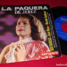 Discos de vinilo: LA PAQUERA DE JEREZ & JUAN MAYA+MANOLO SANLUCAR QUE TE HE QUERIO COMO LA SEA +3 EP 7'' 1964. Lote 363810370