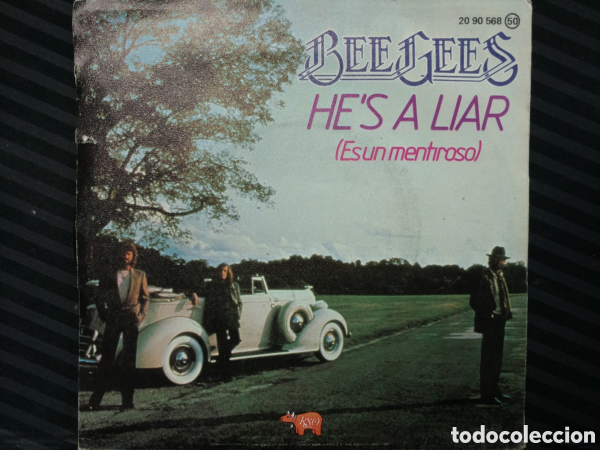 Discos de vinilo: Bee Gees - Hes A Liar = Es Un Mentiroso (7&rdquo;, Single) - Foto 1