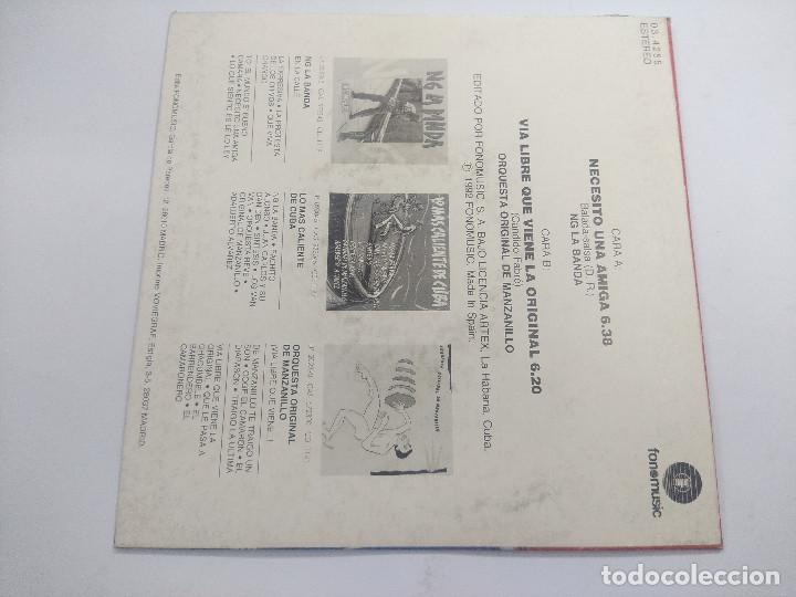 Discos de vinilo: NG LA BANDA/NECESITO UNA AMIGA/SINGLE. - Foto 3