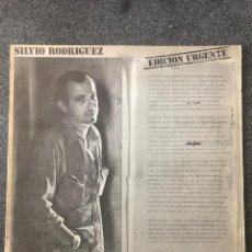 Disques de vinyle: SILVIO RODRIGUEZ - EDICION URGENTE - UNICORNIO - LP VINILO - MOVIEPLAY - 1982. Lote 363817400