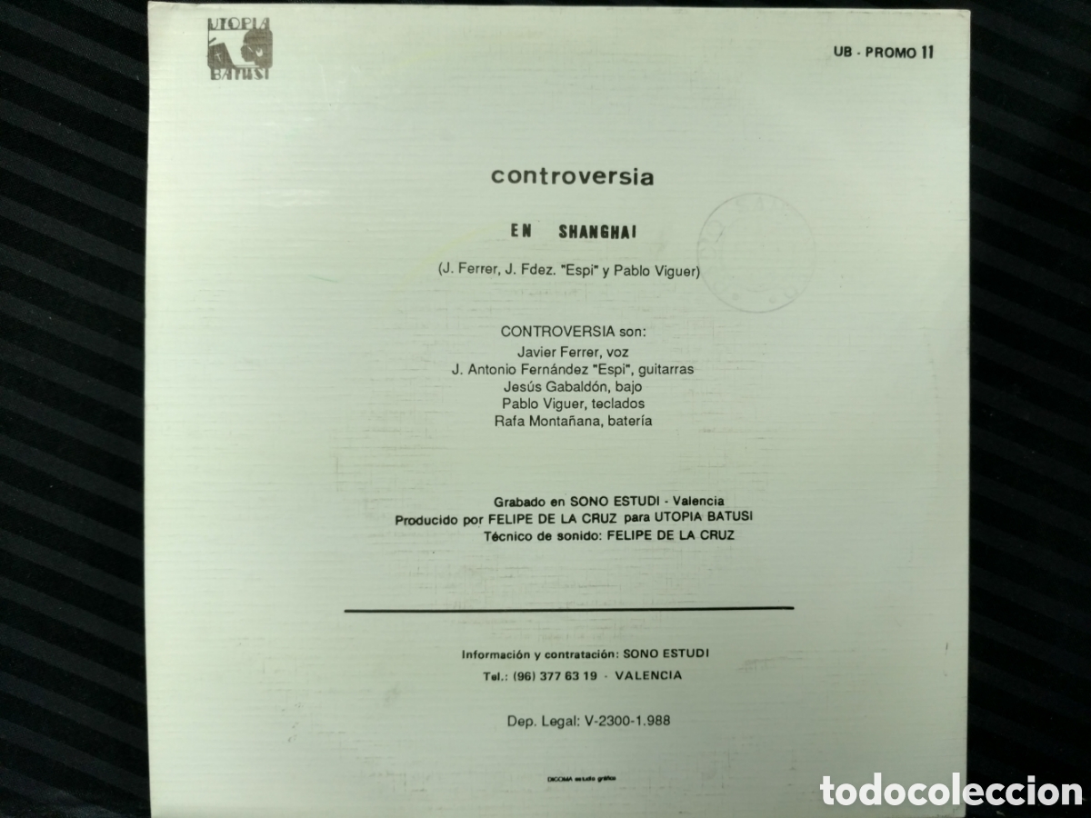 Discos de vinilo: Controversia - En Shanghai (7&rdquo;, S/Sided, Single, Promo) - Foto 2