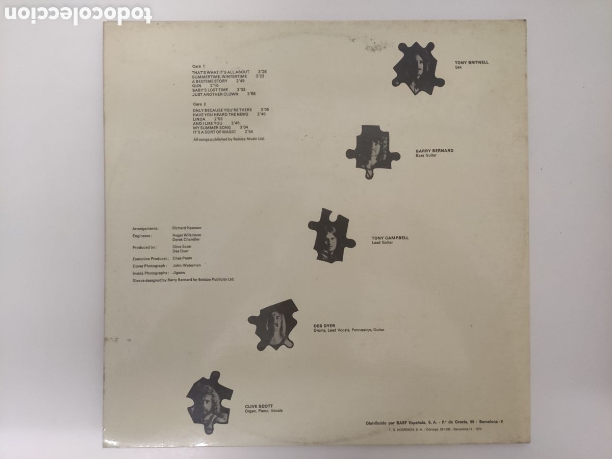 Discos de vinilo: Jigsaw &ndash; Broken Hearted - BASF &ndash; 32-53.523 - 1974 - Foto 2