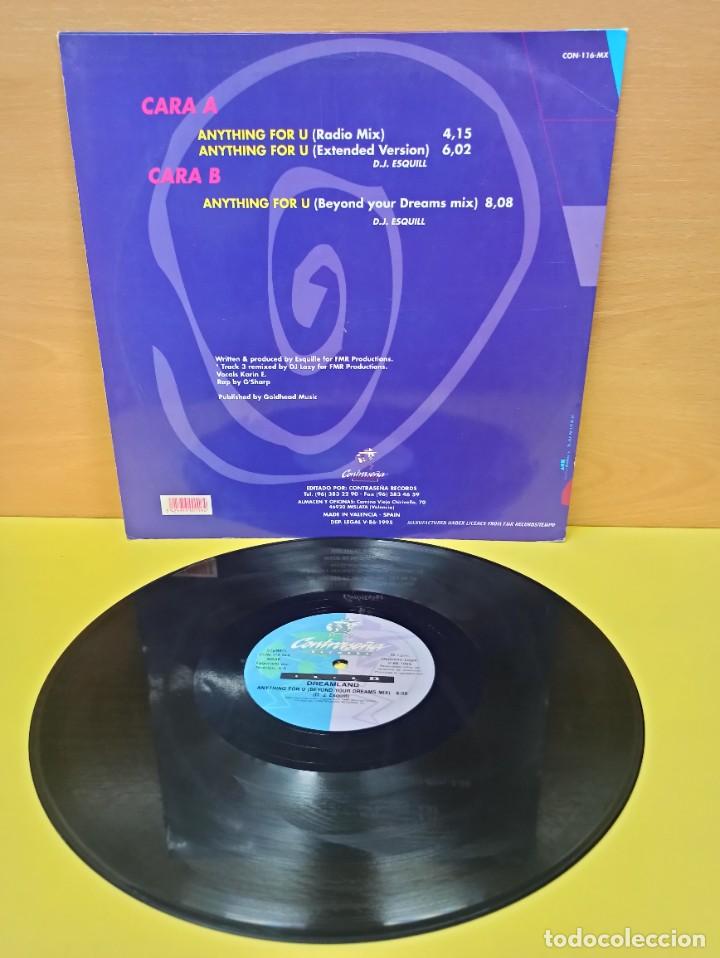 Discos de vinilo: MAXI SINGLE - DISCO DE VINILO - DREAMLAND - ANYTHING FOR U - Foto 2
