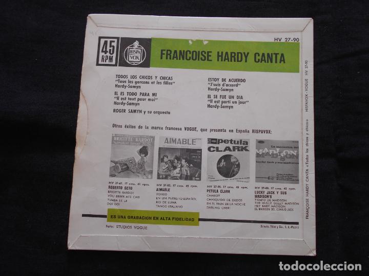 Discos de vinilo: FRANCOISE HARDY // TODOS LOS CHICOS Y CHICAS + 3 - Foto 2
