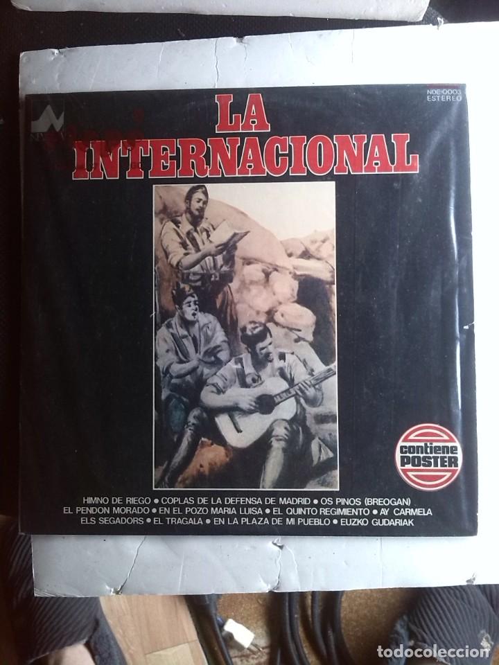 Disques de vinyle: la internacional coro popular jabalon 1977 con poster lp
