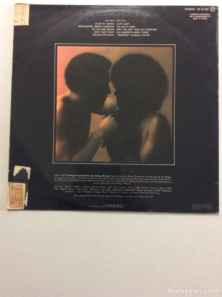 Discos de vinilo: Johnny Bristol. Feeling the magic. - Foto 2