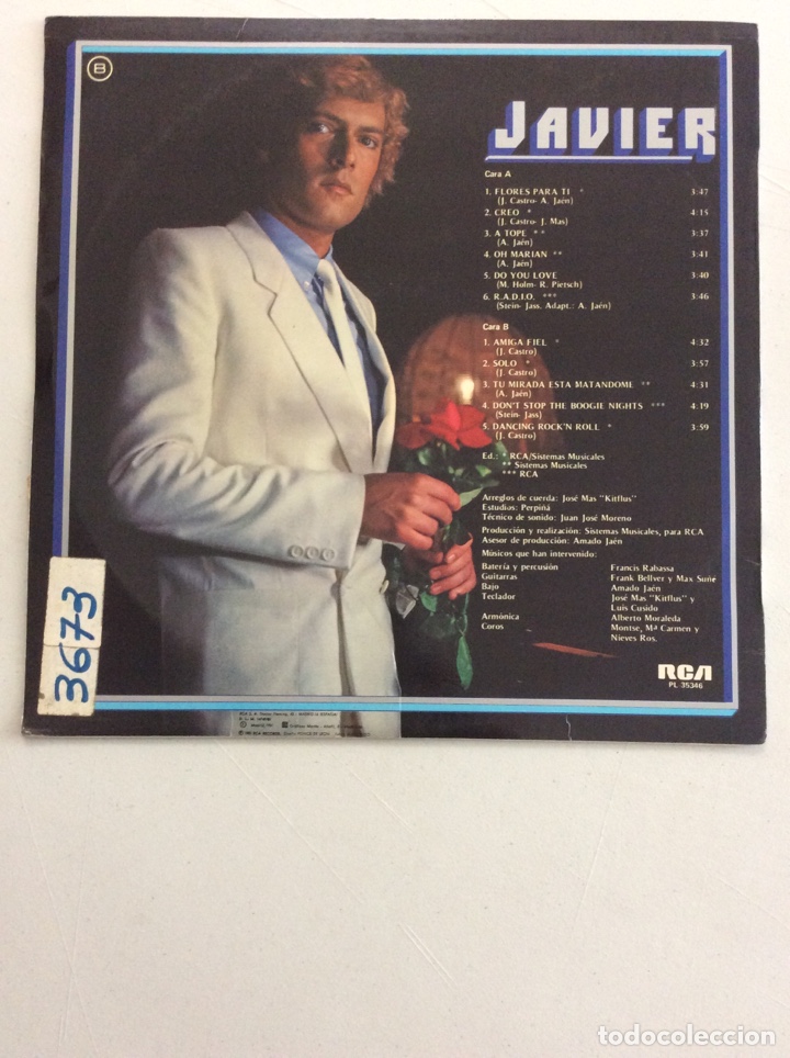 Discos de vinilo: Javier. Flores para ti. - Foto 2