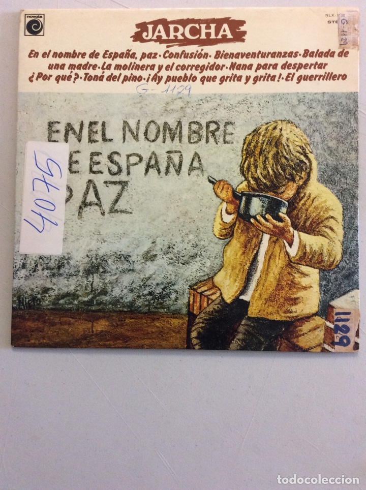 Discos de vinilo: Jarcha. En el nombre de Espa&ntilde;a, paz. - Foto 1