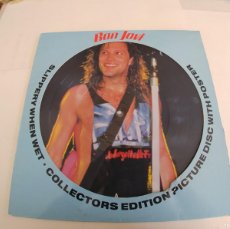 Discos de vinilo: BON JOVI-LP SLIPPERY WHEN WET-PICTURE-CONT.POSTER GIGANTE. Lote 363976526
