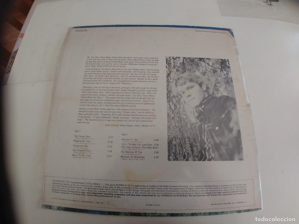 Discos de vinilo: BRIAN HYLAND-LP YOUNG YEARS - Foto 2