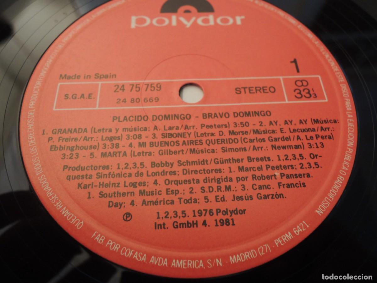 Discos de vinilo: PLACIDO DOMINGO - POLYDOR - 1982 - Foto 7