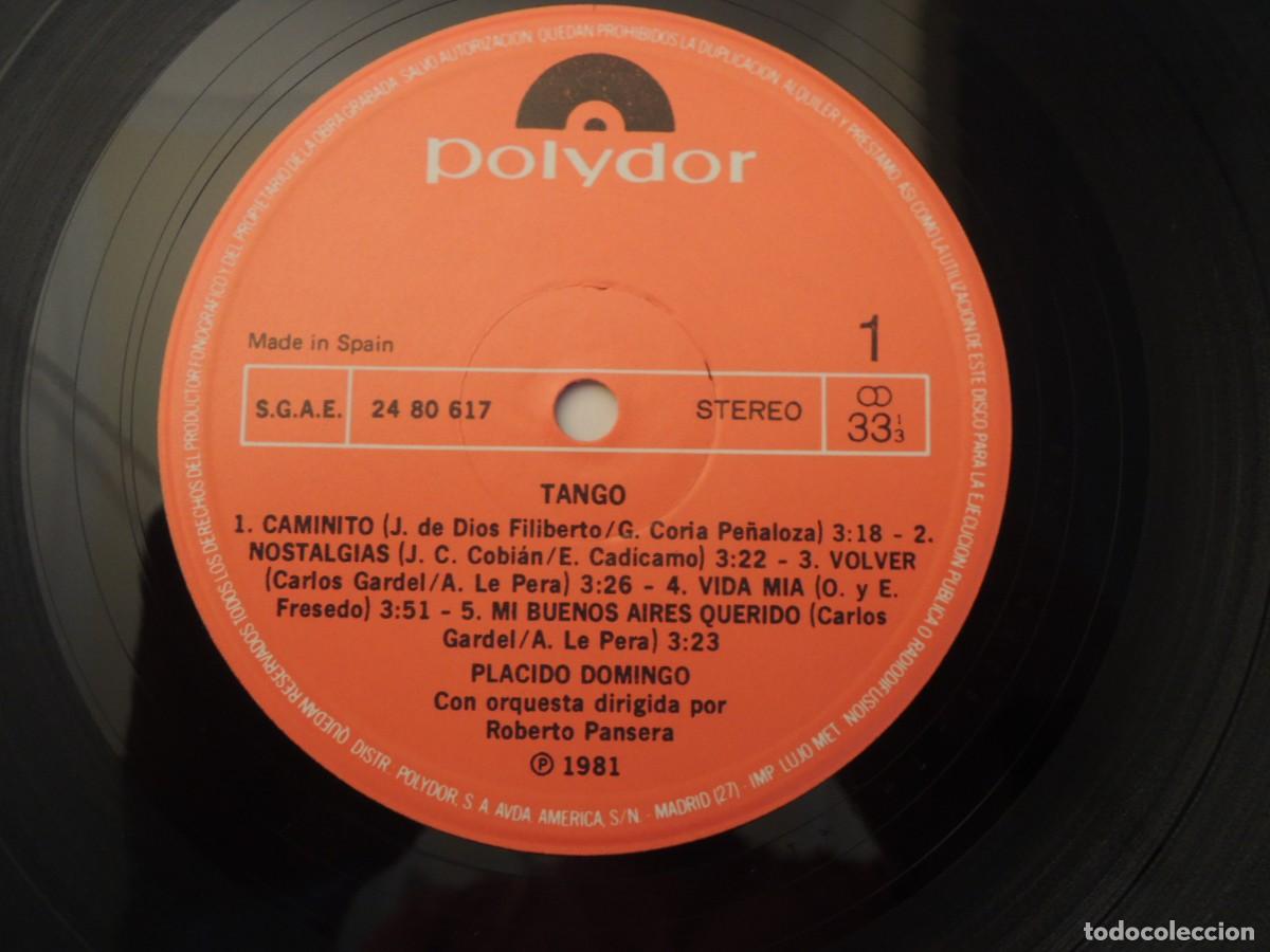 Discos de vinilo: PLACIDO DOMINGO - TANGO - POLYDOR - 1981 - Foto 4