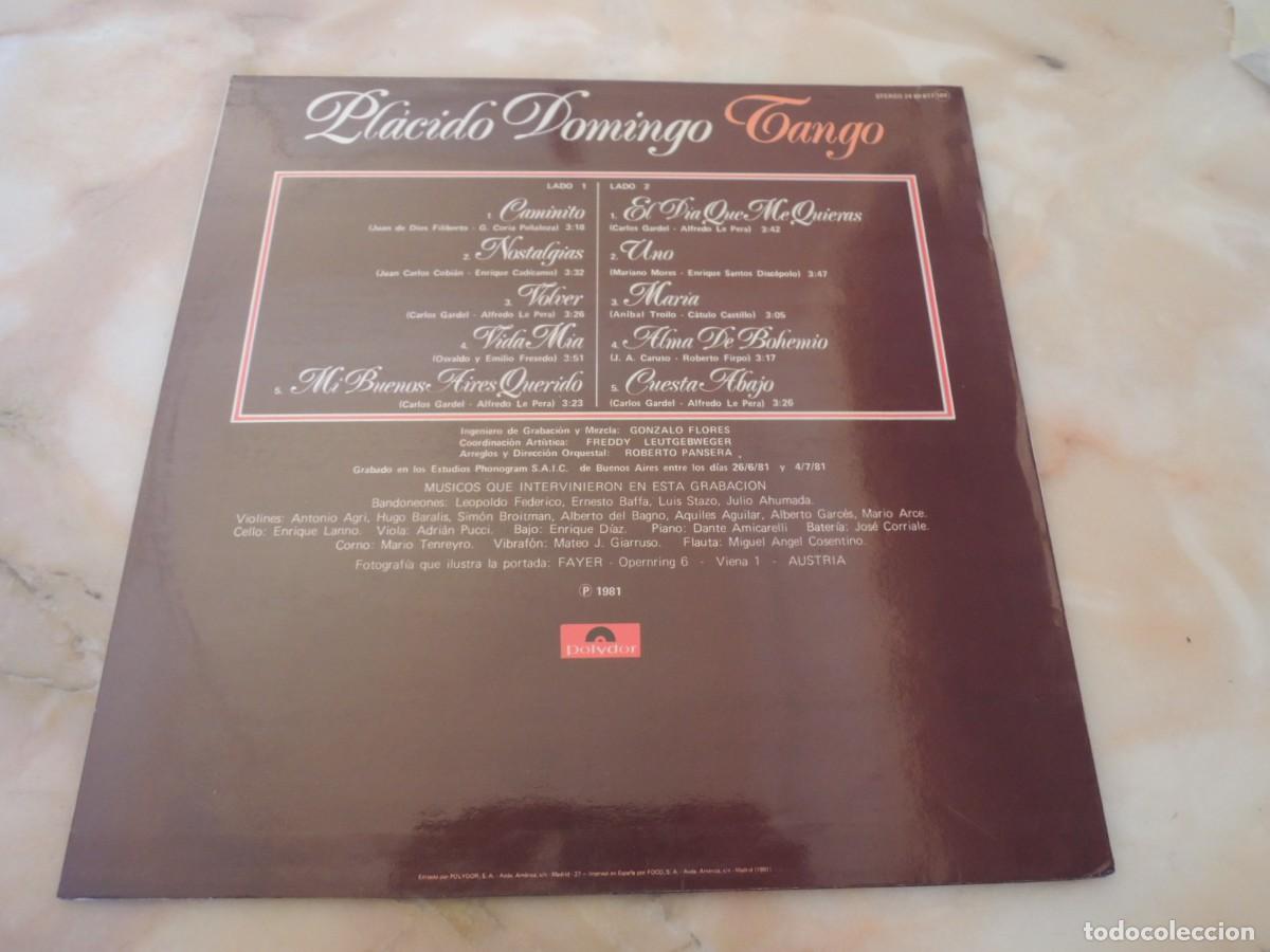 Discos de vinilo: PLACIDO DOMINGO - TANGO - POLYDOR - 1981 - Foto 8