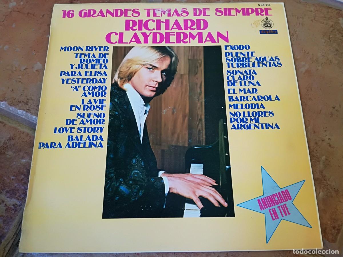 Discos de vinilo: RICHARD CLAYDERMAN-16 GRANDES TEMAS DE SIEMPRE - Foto 1