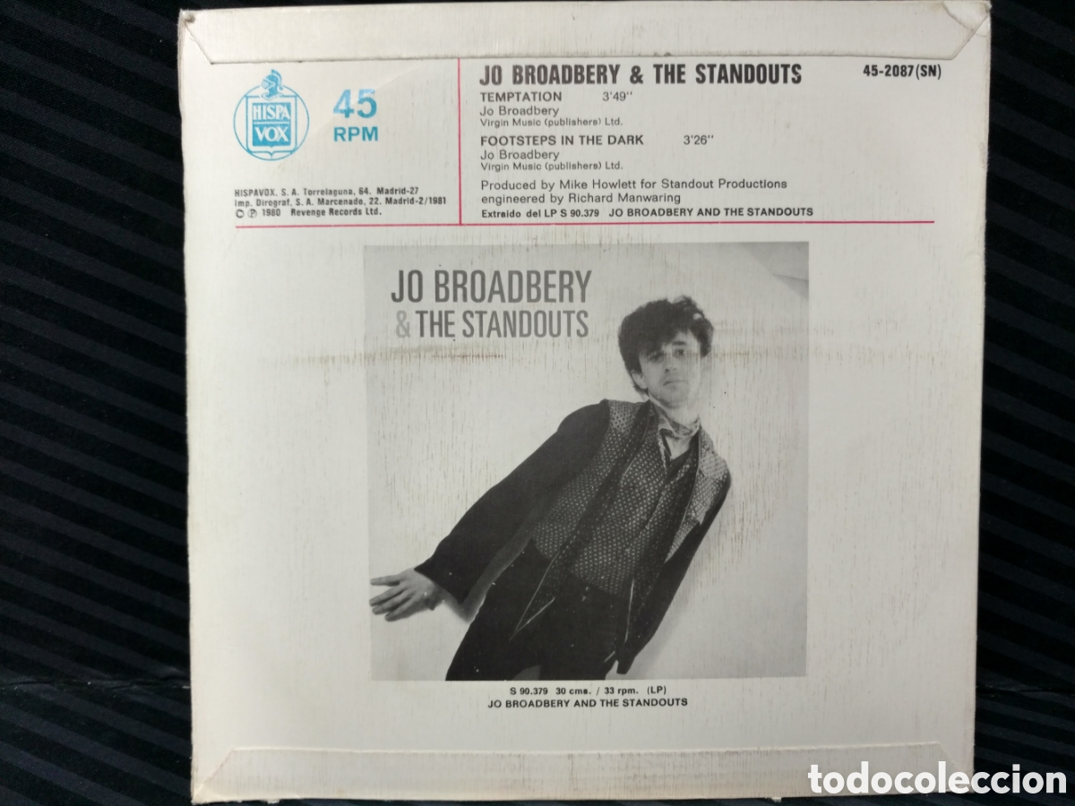 Discos de vinilo: Jo Broadbery & The Standouts - Temptation (7&rdquo;) - Foto 2