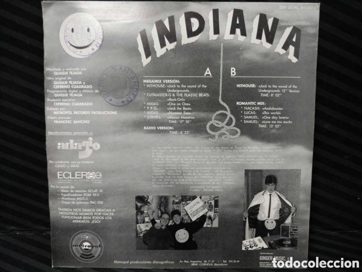 Discos de vinilo: Various - Indiana (7&rdquo;, S/Sided, Mixed, Promo) - Foto 2