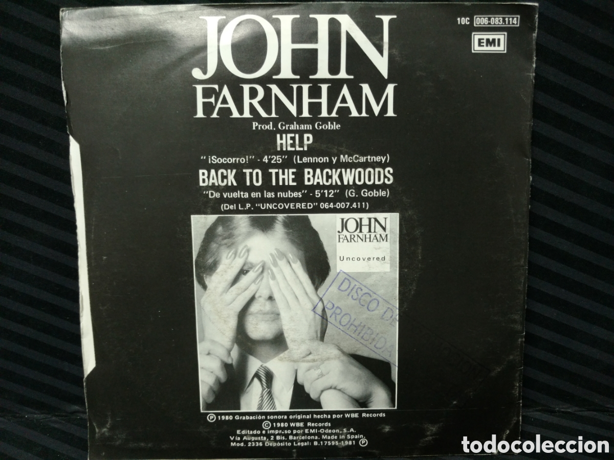 Discos de vinilo: John Farnham - Socorro (7&rdquo;, Single) - Foto 2