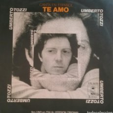 Discos de vinilo: UMBERTO TOZZI. CANTA EN ESPAÑOL. SINGLE. SELLO EPIC. EDITADO EN ESPAÑA. AÑO 1977. Lote 364061221
