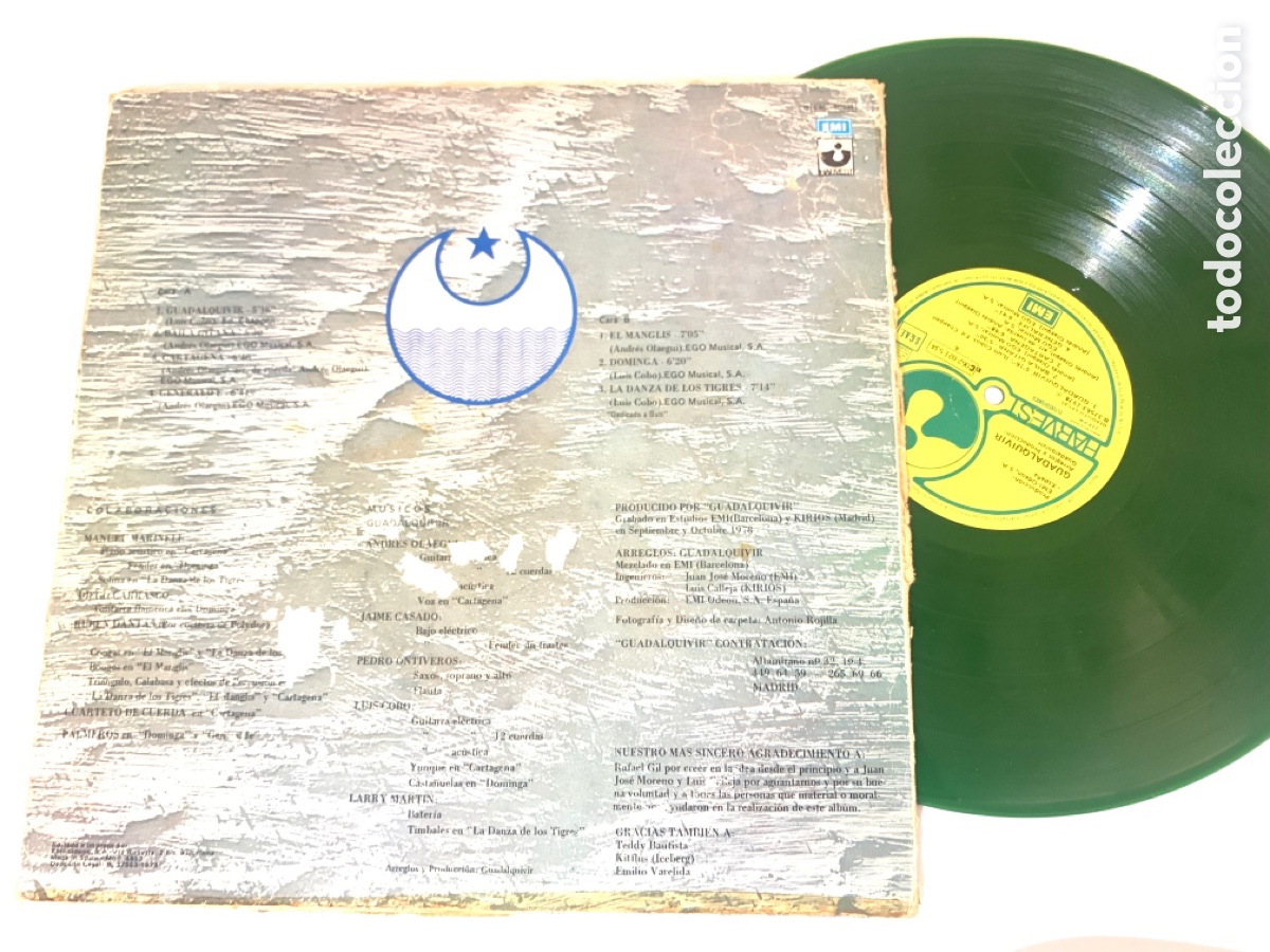 Discos de vinilo: Lp Guadalquivir de 1978 vinilo verde - Foto 2