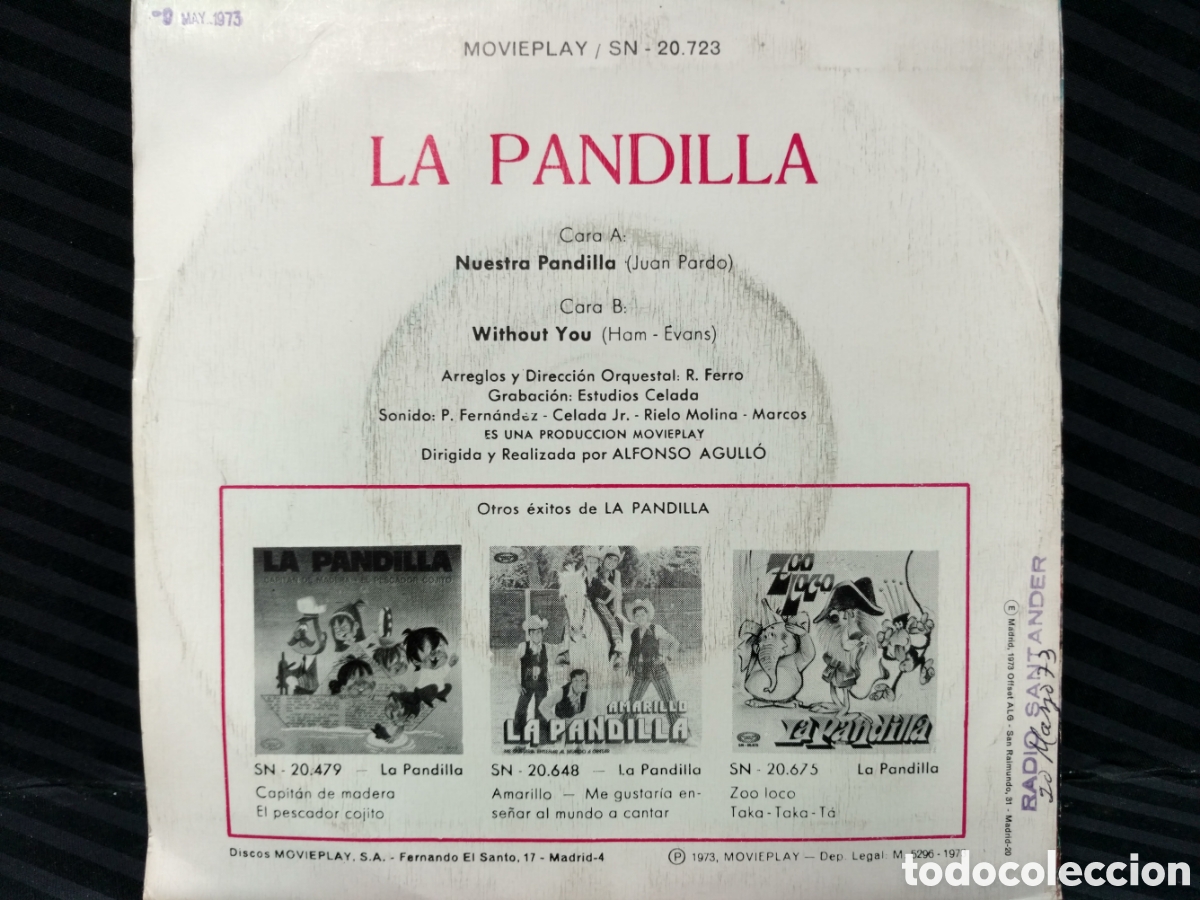 Discos de vinilo: La Pandilla - Nuestra Pandilla (7&rdquo;, Single) - Foto 2