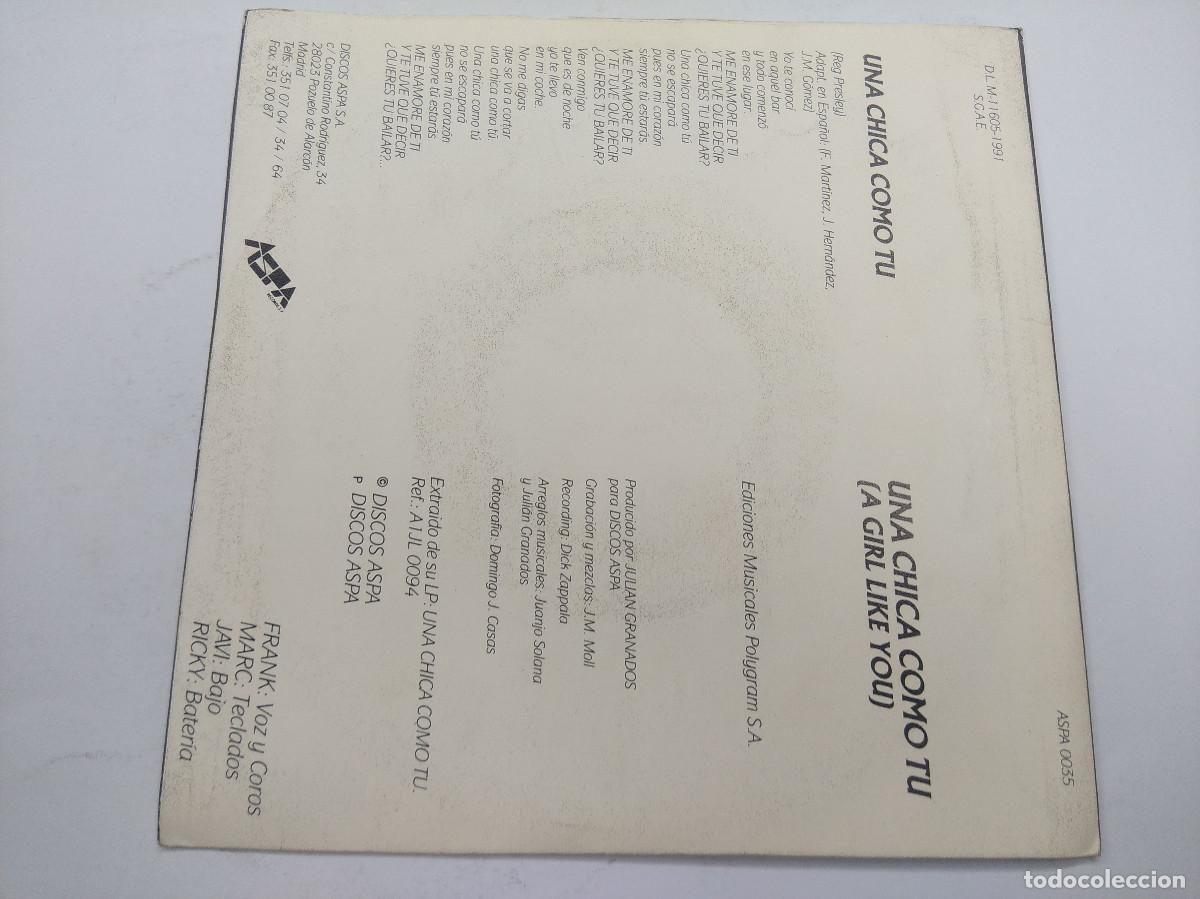 Discos de vinilo: TREEPOLI/UNA CHICA COMO TU/SINGLE PROMOCIONAL. - Foto 3
