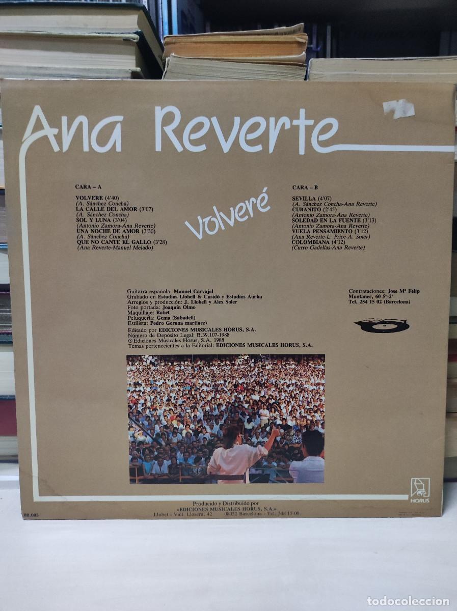 Discos de vinilo: Ana Reverte &ndash; Volver&eacute; - Foto 2