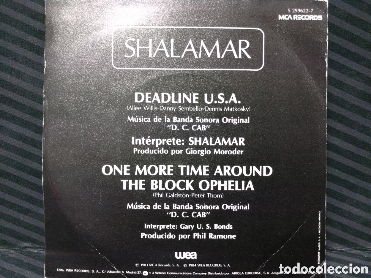 Discos de vinilo: Shalamar - Deadline U.S.A. (7&rdquo;, Single) - Foto 2