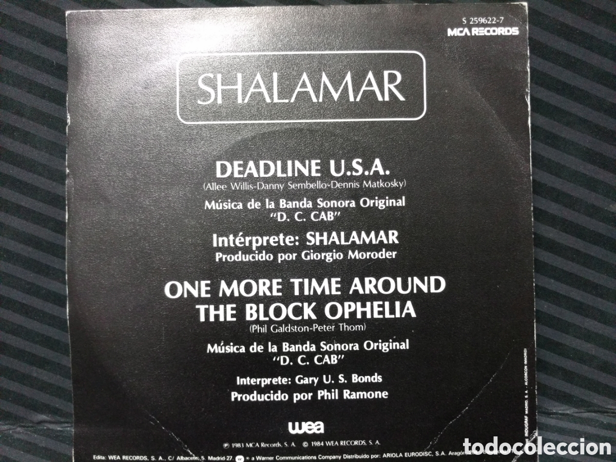 Discos de vinilo: Shalamar - Deadline U.S.A. (7&rdquo;, Single) - Foto 3