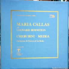 Discos de vinilo: 3 VINILOS CHERUBINI MEDEA CALLAS ORQUESTA Y CORO DE LA SCALA BERNSTEIN LIVE 1953 MOSS MUSIC U.S.A.. Lote 364102321