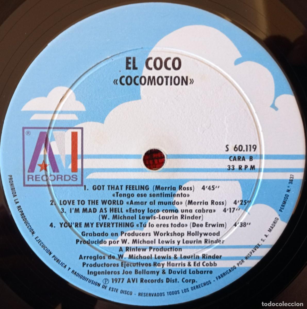 Discos de vinilo: EL COCO ** Cocomotion ** VINILO LP ORIGINAL 1978 - Foto 3