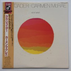 Discos de vinilo: CAL TJADER ▪ CARMEN MCRAE ‎– HEAT WAVE , JAPAN 1984 CONCORD JAZZ. Lote 364148021
