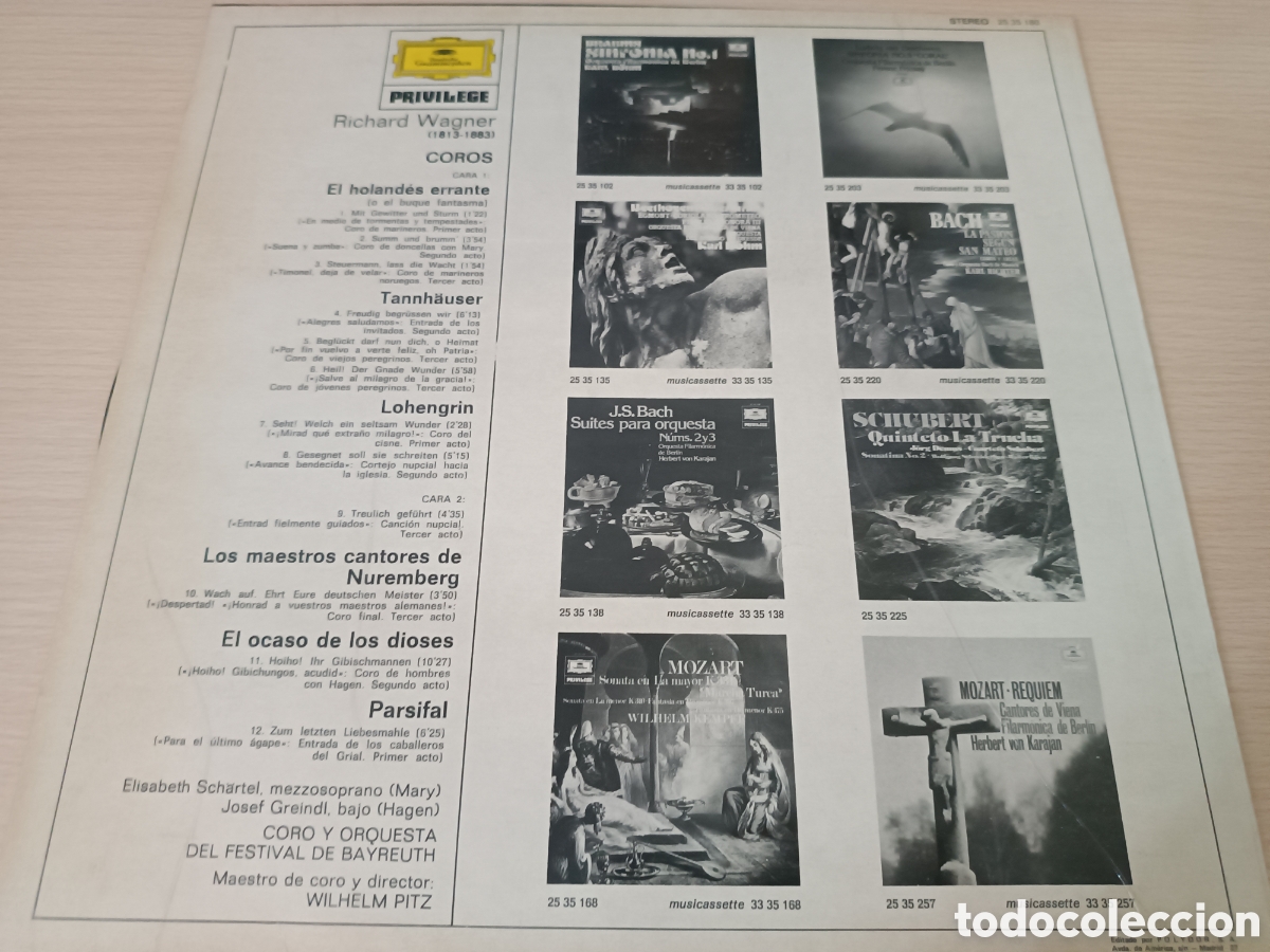 Discos de vinilo: VINILO WAGNER COROS CELEBRES - Foto 2
