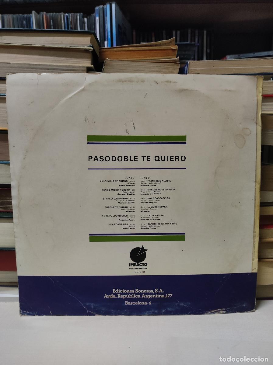 Discos de vinilo: PASODOBLE TE QUIERO - Foto 2