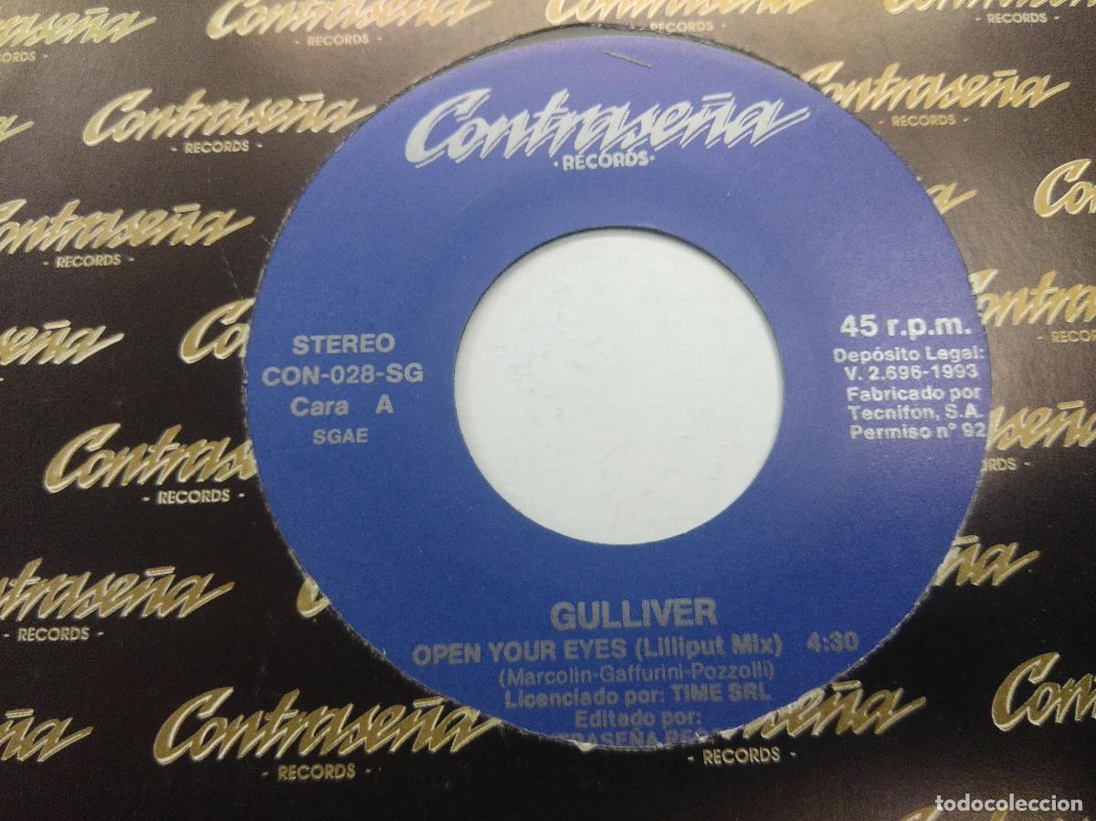 Discos de vinilo: GULLIVER/OPEN YOUR EYES/SINGLE PROMOCIONAL. - Foto 2