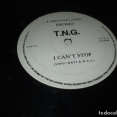 Discos de vinilo: T.N.G. - I CAN´T STOP/ DEA - MAXI - UK - LABRYNTH PRODUCTIONS - PROMO - REF LAD 01 - IBL -. Lote 364360986
