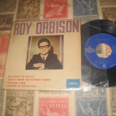 Discos de vinilo: ROY ORBISON - TOO SOON TO KNOW + 3 EP ( 1966 LONDON ) OG ESPAÑOL LEA DESCRIPCION. Lote 364364066