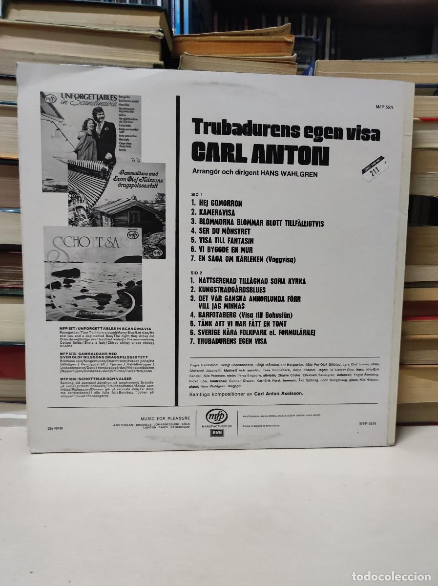 Discos de vinilo: Carl Anton &ndash; Trubadurens Egen Visa - Foto 2