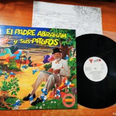Discos de vinilo: EL PADRE ABRAHAM Y SUS PITUFOS CANTADO EN ESPAÑOL LP VINILO DEL AÑO 1991 ESPAÑA 15 TEMAS. Lote 364467481