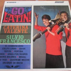 Discos de vinilo: CATERINA VALENTE & SILVIO FRANCESCO - GO LATIN!. RARISIMA ED REP DOMINICANA 12”. MAGNÍFICO ESTADO. Lote 364574361