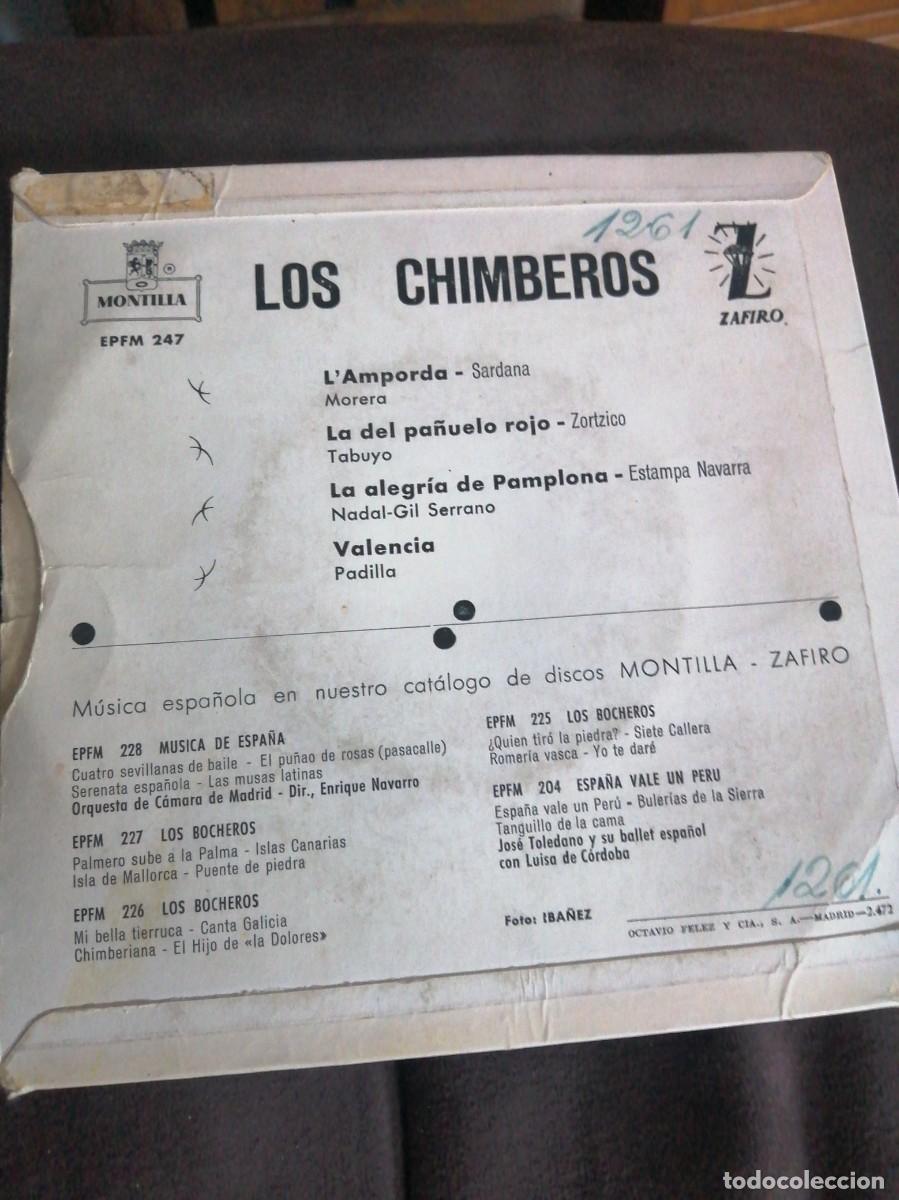 Discos de vinilo: LOS CHIMBEROS. DISCO VINILO EPS, 1963 - Foto 2